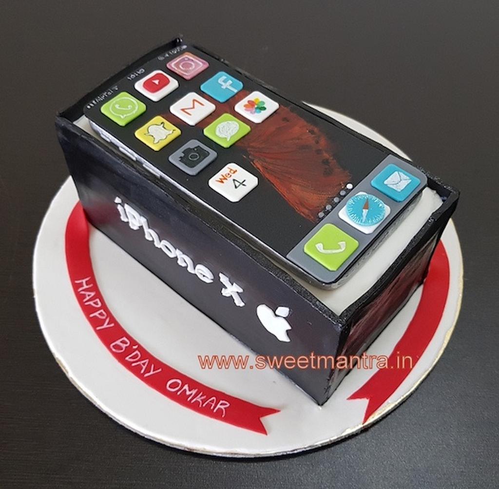 How to make Iphone theme Cake | Iphone 14 Pro fondant dummie | Cakes.valley  - YouTube