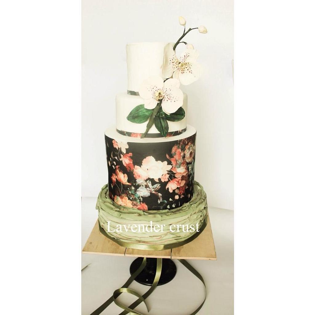 A wedding cake - Decorated Cake by Lavender crust - CakesDecor