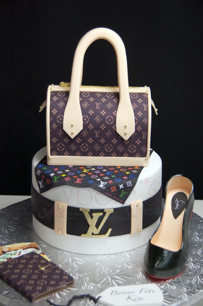 Louis Vuitton Belt and Bow Ties - Empire Cake