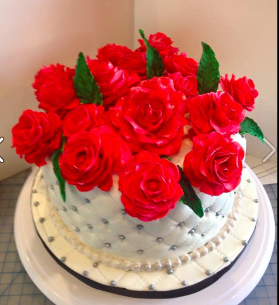 Rose Cake (3rd cake so far ) Cake by Joliez CakesDecor
