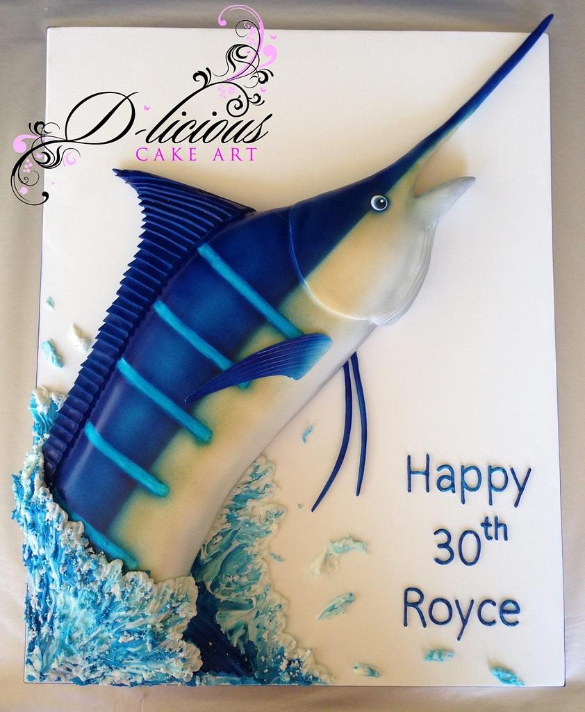 30th Marlin Cake - Decorated Cake by D-licious Cake Art - CakesDecor