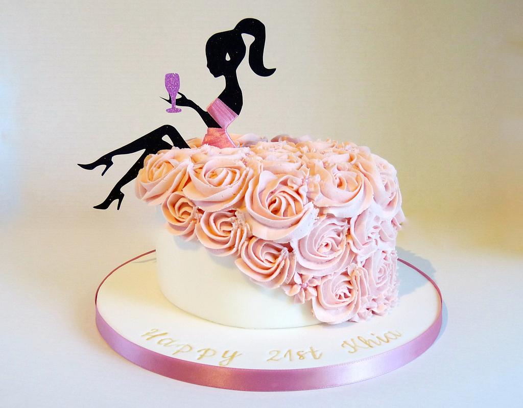 Sweet sixteen hot pink polka dots dress cake | Christine Pereira | Flickr