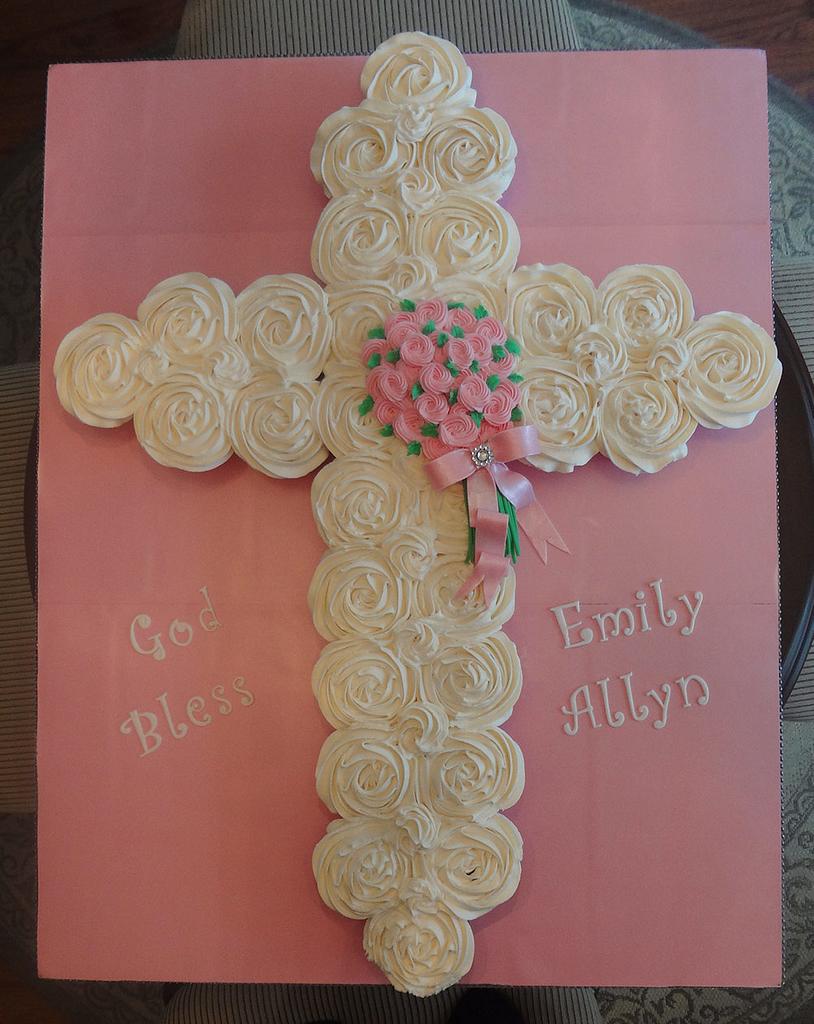 Cupcake Cross - Cake by Custom Cakes by Ann Marie - CakesDecor