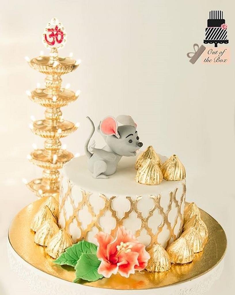 Ganpati Theme Cake - Decorated Cake by NikiG - CakesDecor