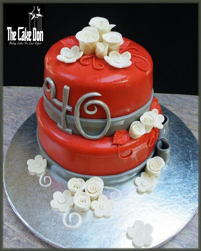 The 40th Wedding Anniversary Cake Cake By Thecakedon Cakesdecor