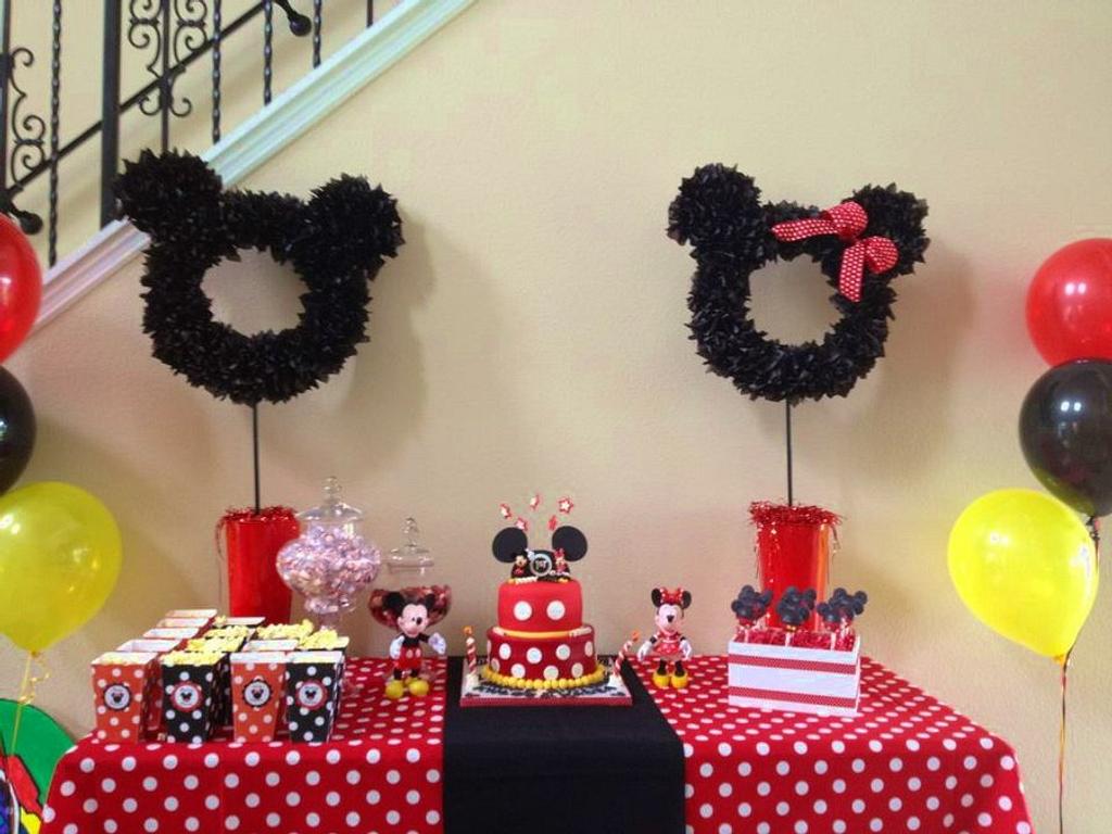 Mickey & Minnie Mouse Themed Cake for twins - Cake by - CakesDecor