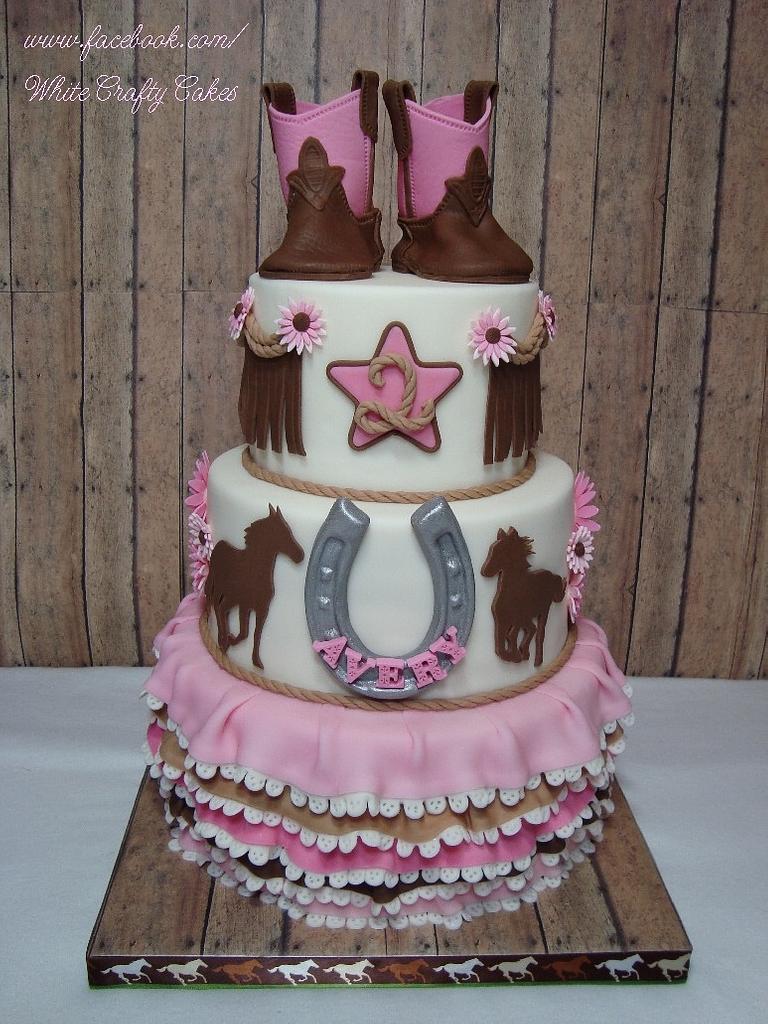 Cowgirl First Birthday Cake