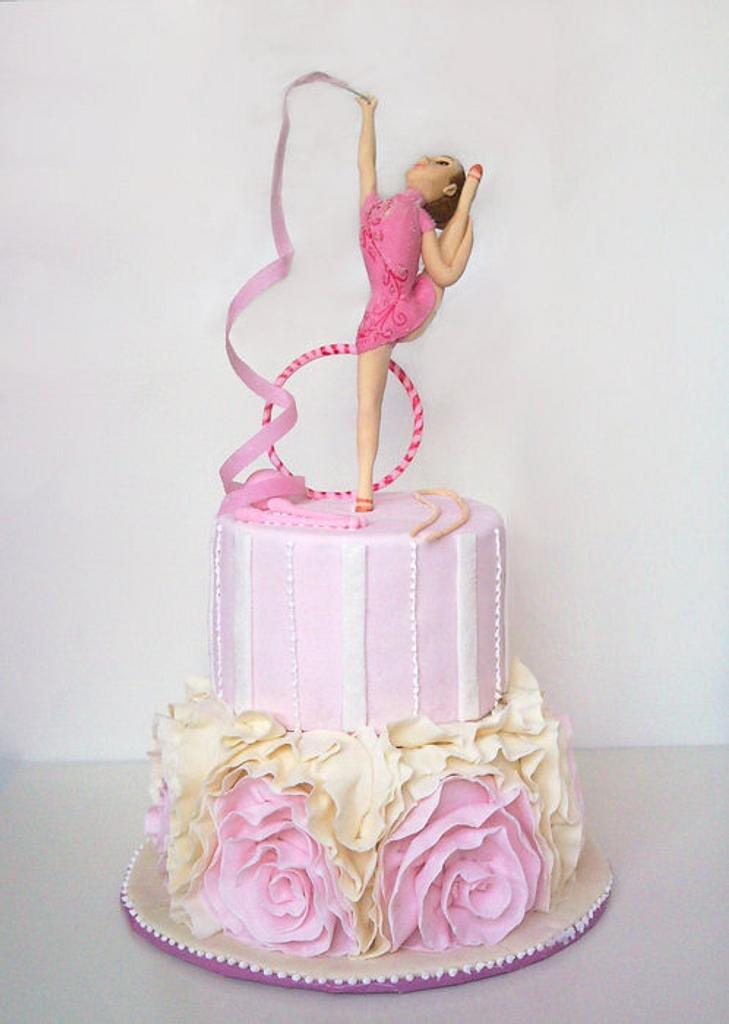 Cute Homemade Gymnastics Cake