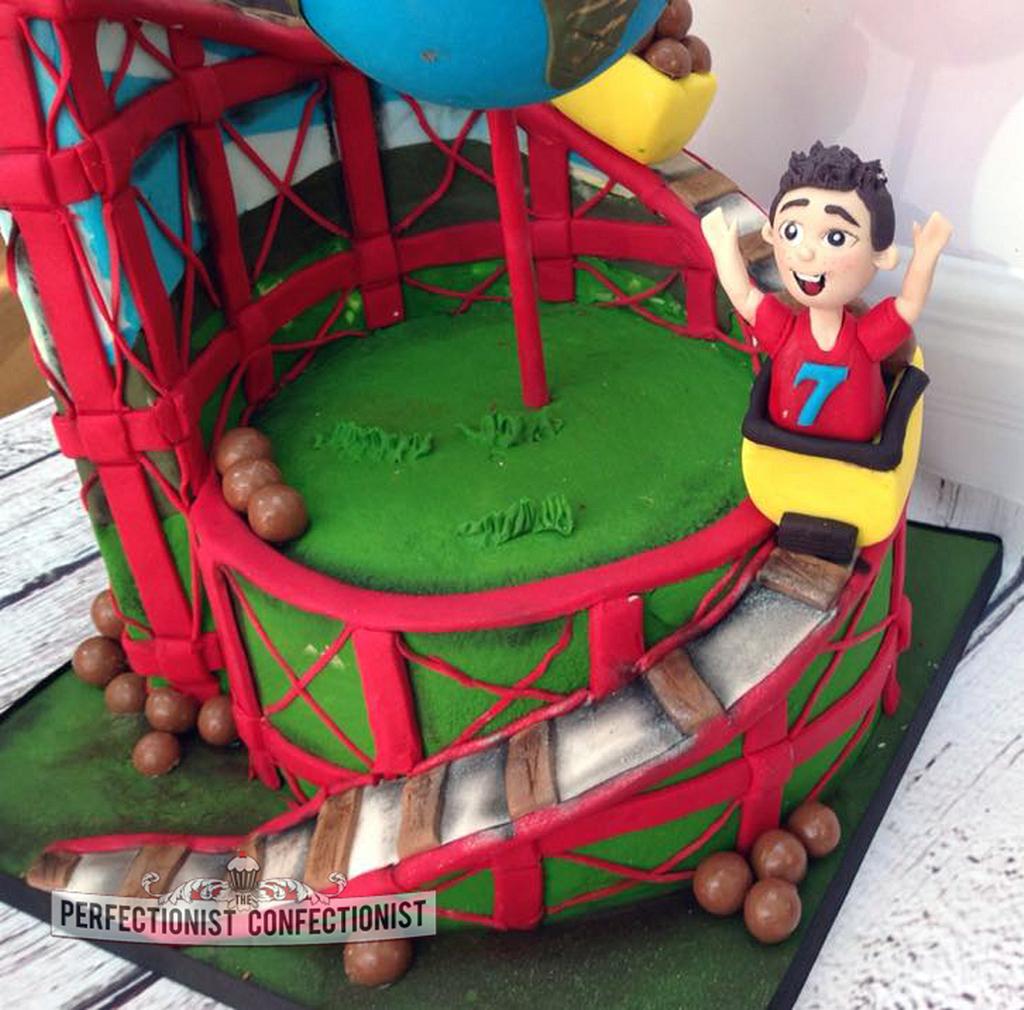 Zac Roller coaster Birthday Cake Decorated Cake by CakesDecor