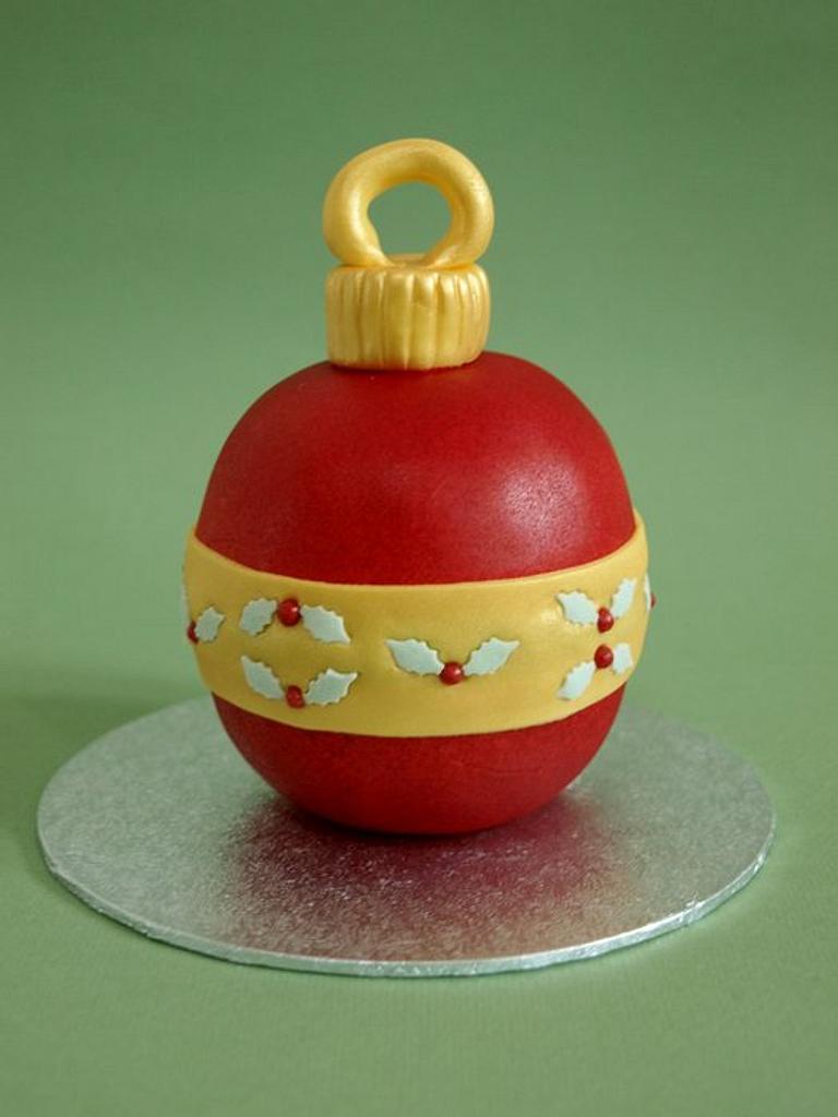 Mini Christmas Bauble Cake - Cake by Cathy's Cakes - CakesDecor