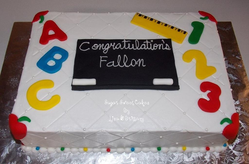 ABC Blackboard Edible Cake Topper Image – A Birthday Place