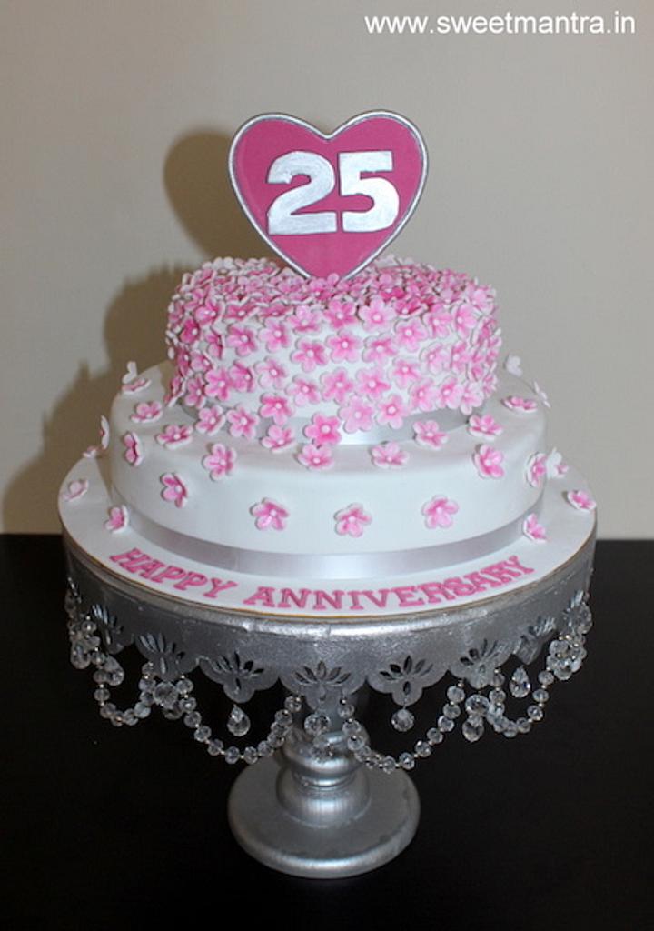 Order 25th Anniversary Cakes Online, Best 25th Anniversary Theme Cakes