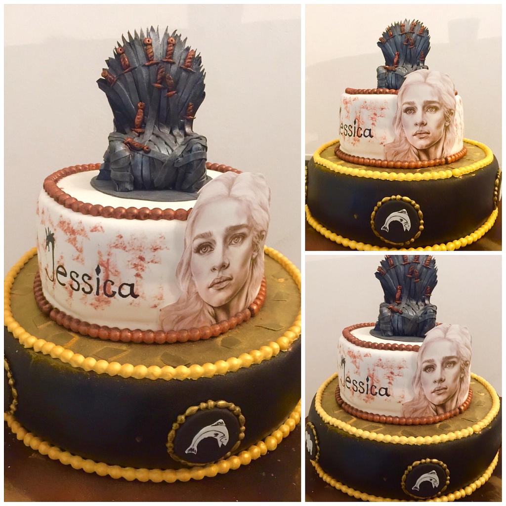 Sweetlake Cakes - Today's wedding cake: Game of Thrones. I love this series  so I loved making this cake! On this cake you find the wedding crowns of  Maraery and Joffrey, the