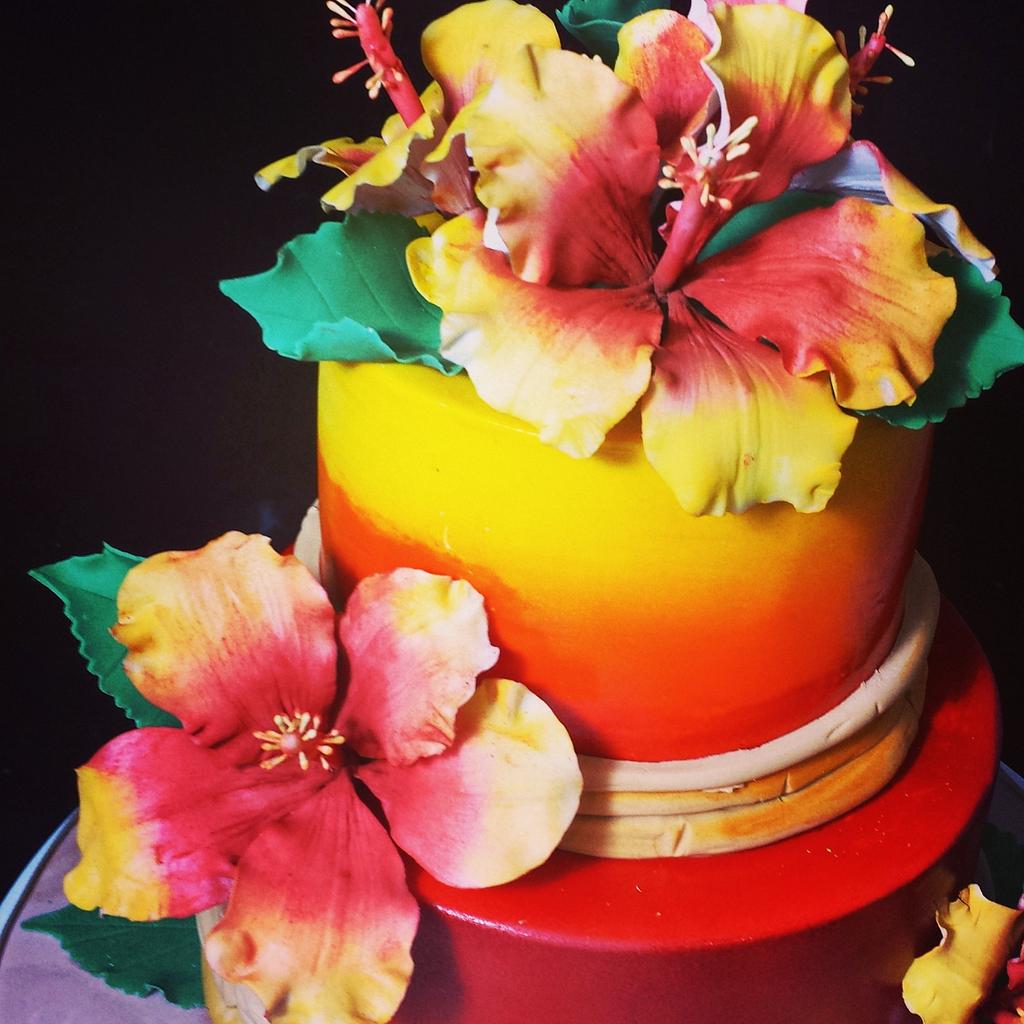 Hawaiian Themed 21st Birthday Cake - Cake by Cheryl's - CakesDecor