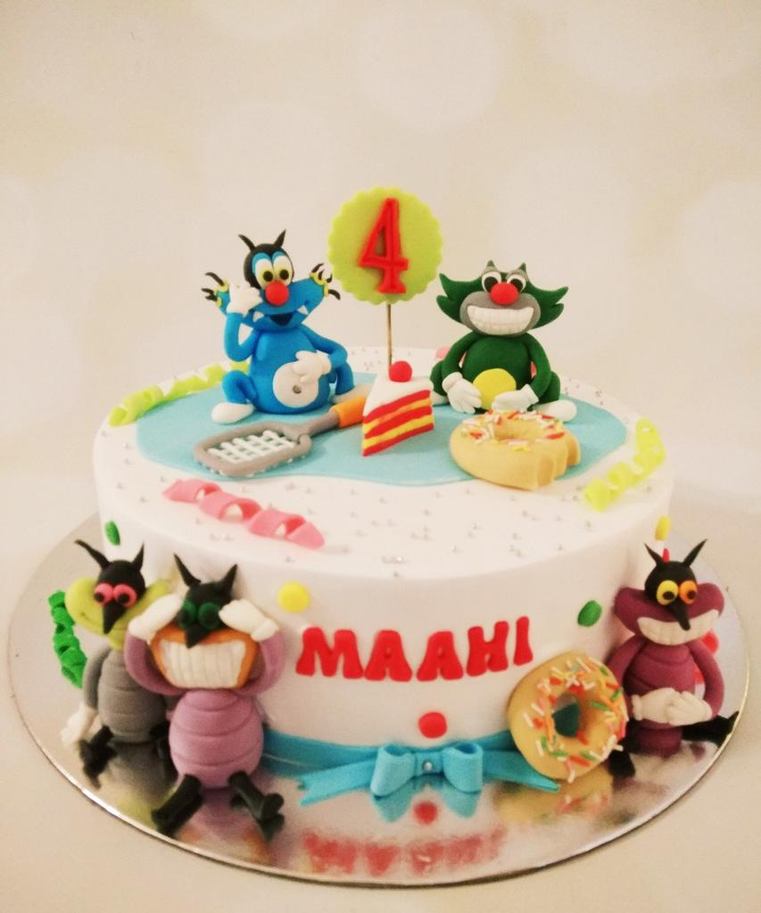 oggy n the cockroach | Cake decorating, Birth cakes, Amazing cakes
