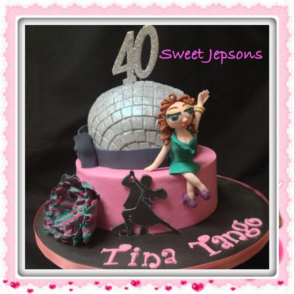 Fun & Fabulous, disco themed 40th Birthday cake - - CakesDecor