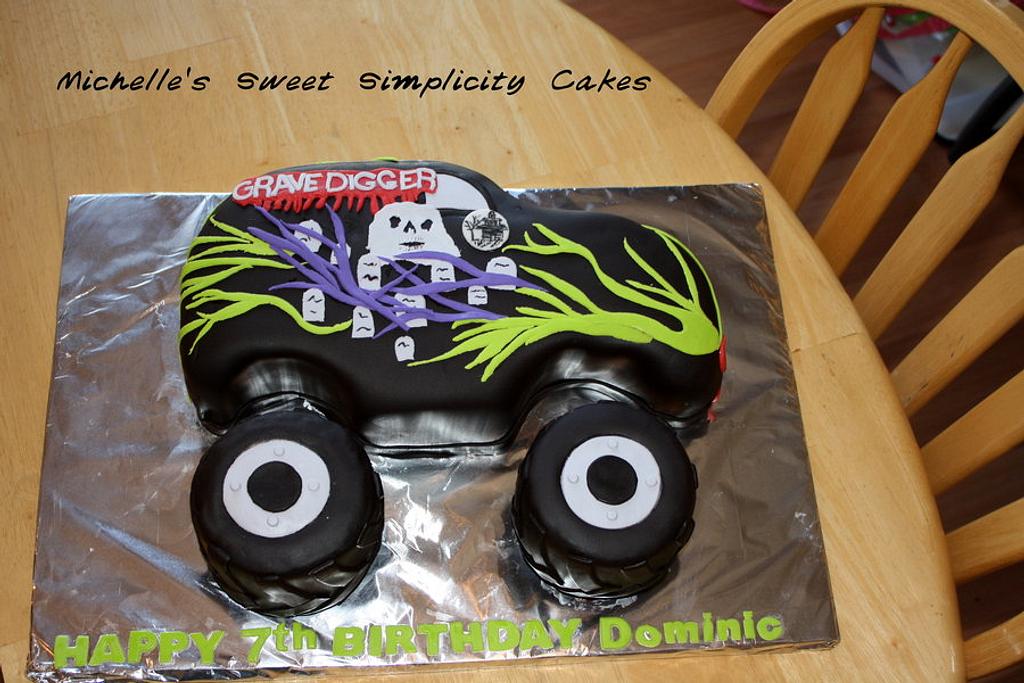 Grave Digger Monster Truck Birthday Cake - Cake by - CakesDecor