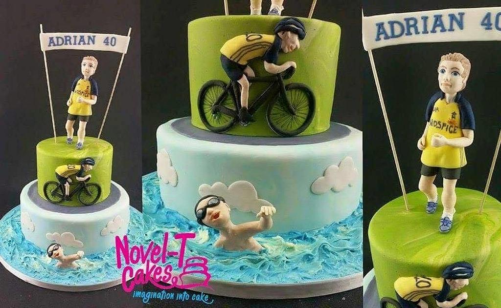 triathlon cake | A triathlon inspired cake for an athlete's … | Flickr