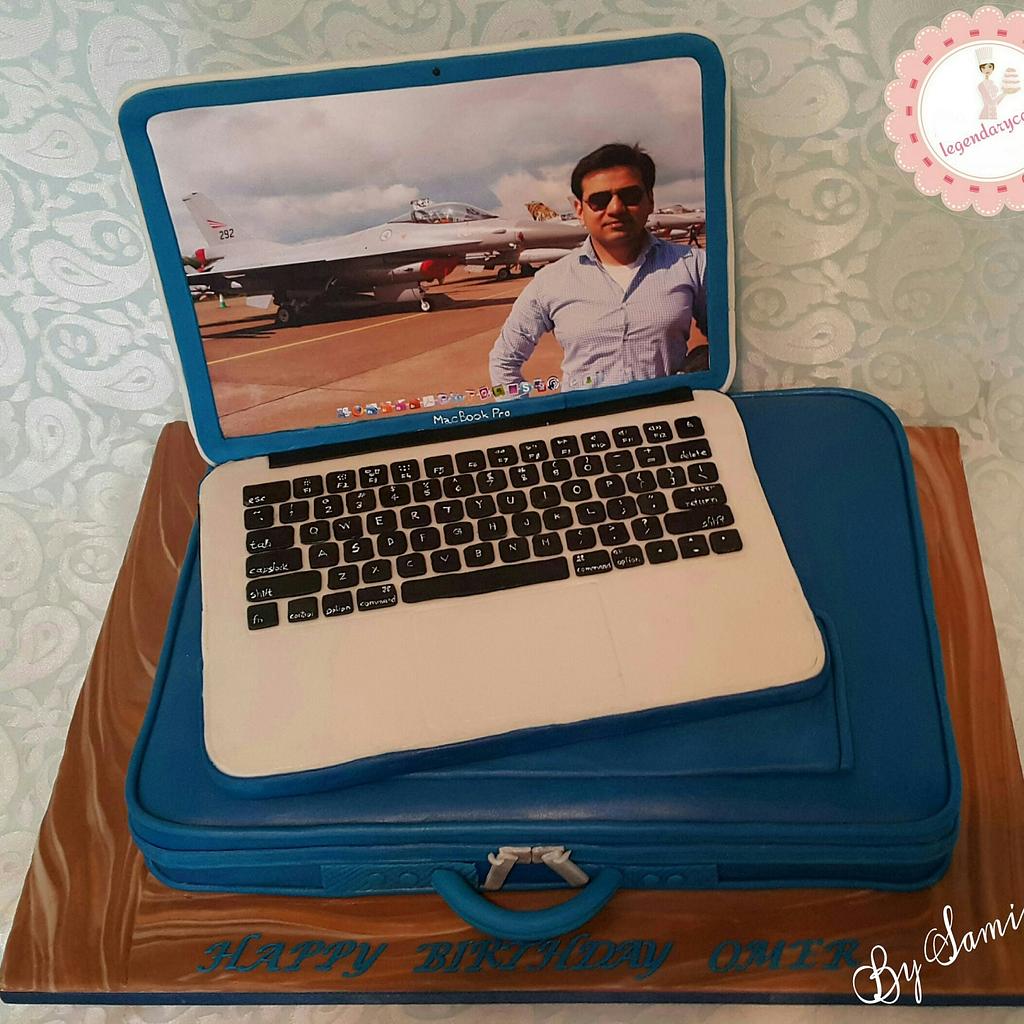 Laptop Character Holding Cake Isolated On Stock Illustration 2319333651 |  Shutterstock