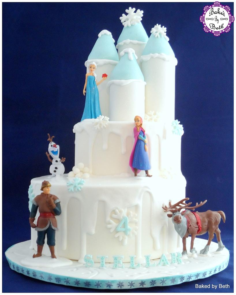 Frozen castle cake Cake by BakedbyBeth CakesDecor