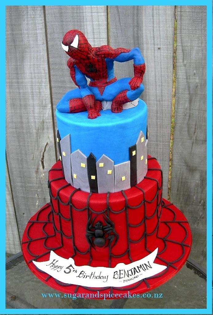 20+Spiderman Birthday Cake Ideas : Spiderman Cake Theme for 5th Birthday