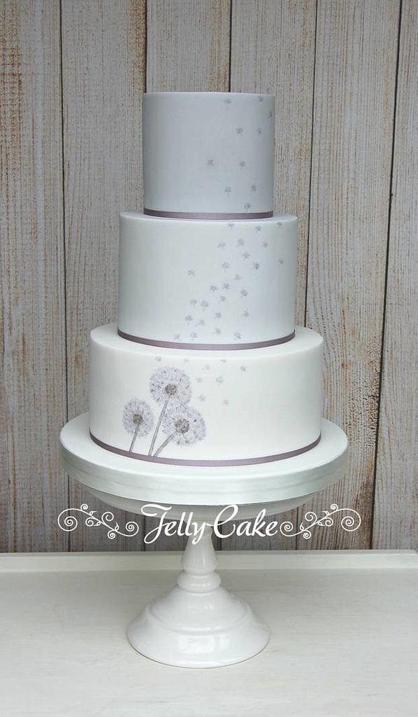 Dandelion Wedding Cake - Decorated Cake by JellyCake - - CakesDecor