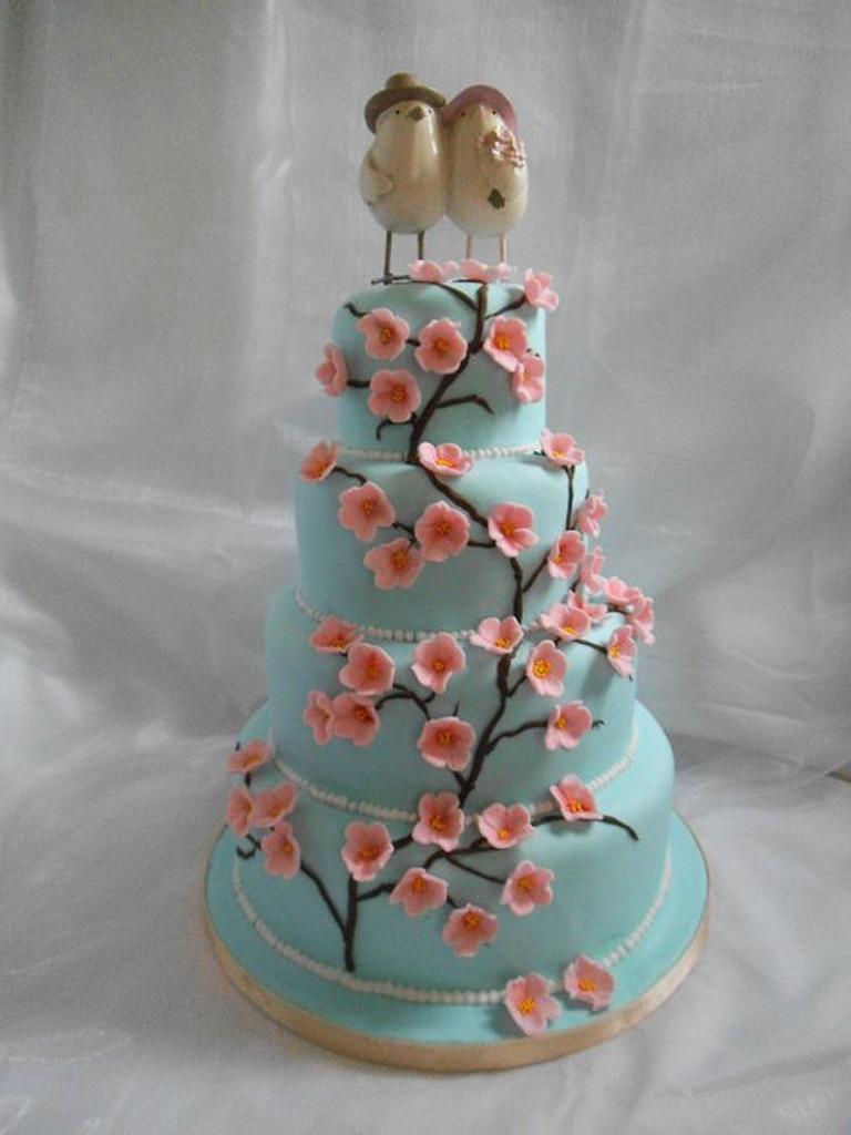 Sakura Tree Cake | Cherry blossom cake, Japanese cake, Cake decorating