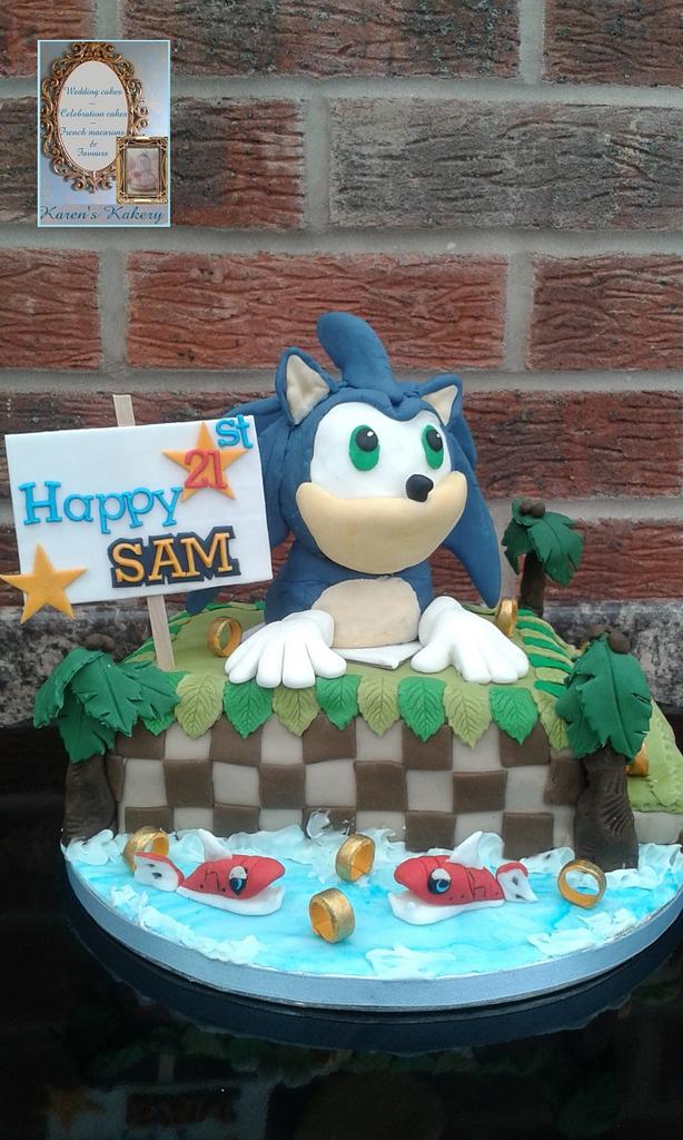 I made this Sonic cake for my niece's birthday : r/SonicTheHedgehog