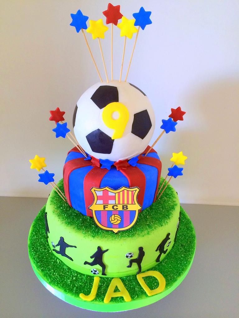 F C barcelona Football:kids birthday cake video - YouTube