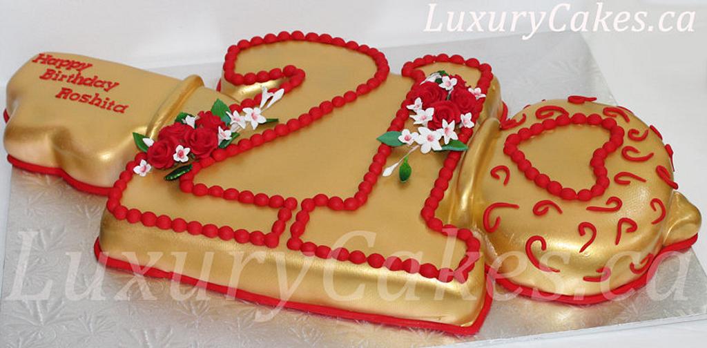 21st birthday key cakes for girls