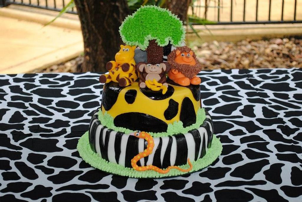 Jungle theme cake - Cake by Amelia's Cakes - CakesDecor