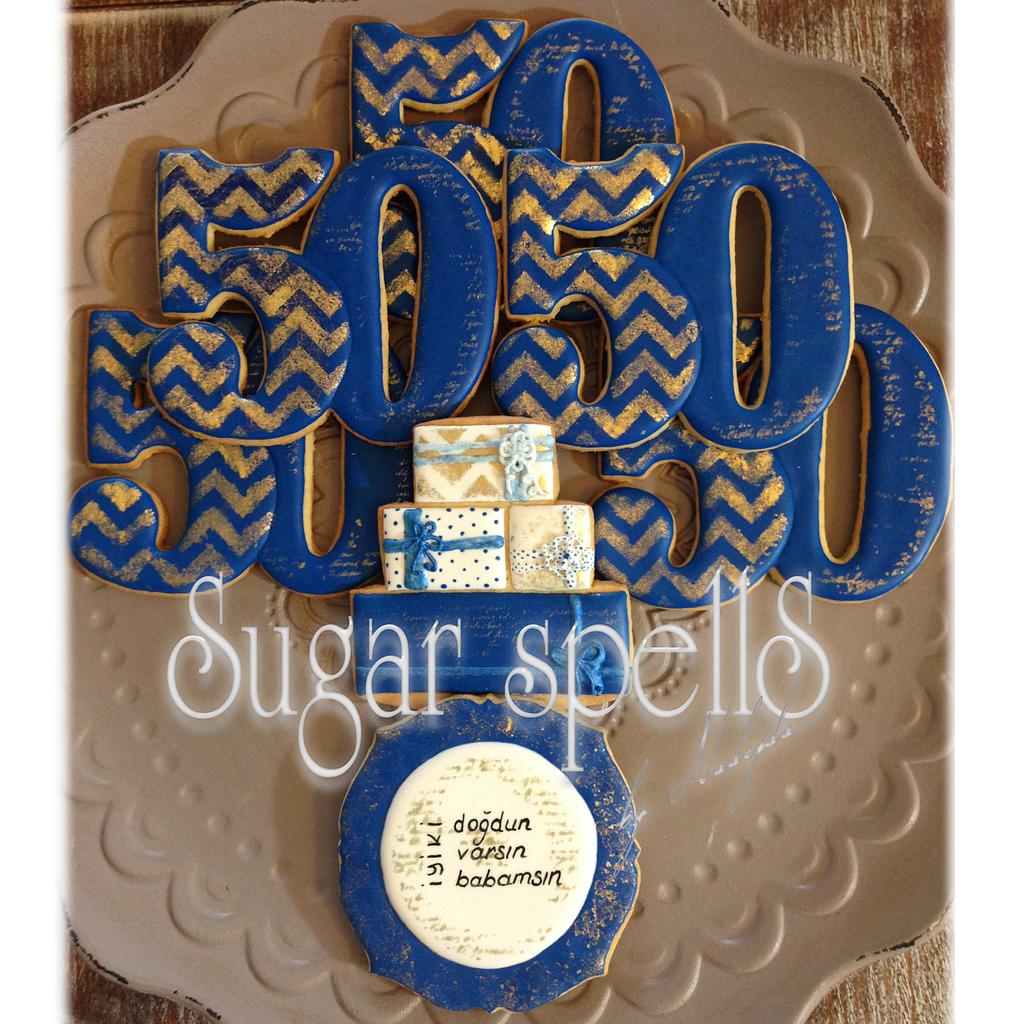 50th birthday cookies - Decorated Cake by Nadejda - CakesDecor