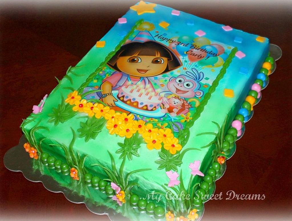 Pink Dora Cake 8 inch $249 • Temptation Cakes | Temptation Cakes