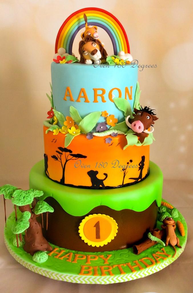 Lion King theme cake - Cake by Oven 180 Degrees - CakesDecor