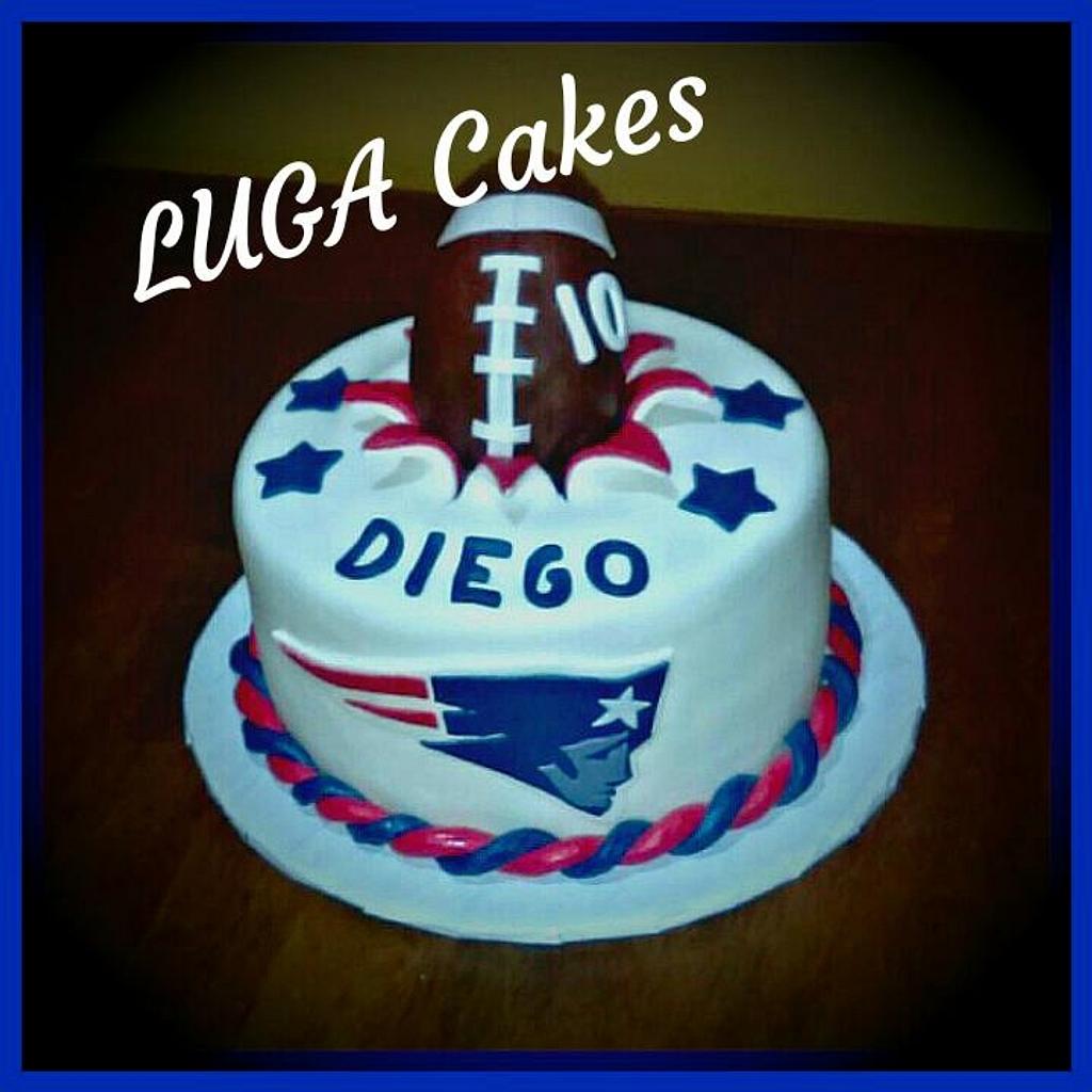 New England Patriots exploding cake - Decorated Cake by - CakesDecor