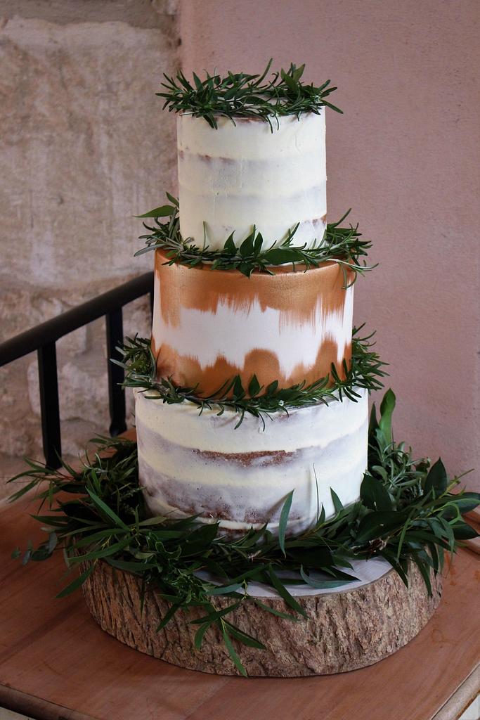 Semi-Naked Wedding Cake - Cake by Cherish Cakes by - CakesDecor