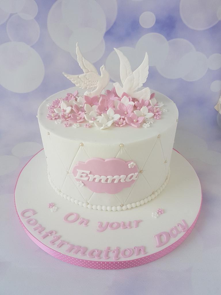 Fondant Iced Communion / Confirmation Cake - A Little Cake