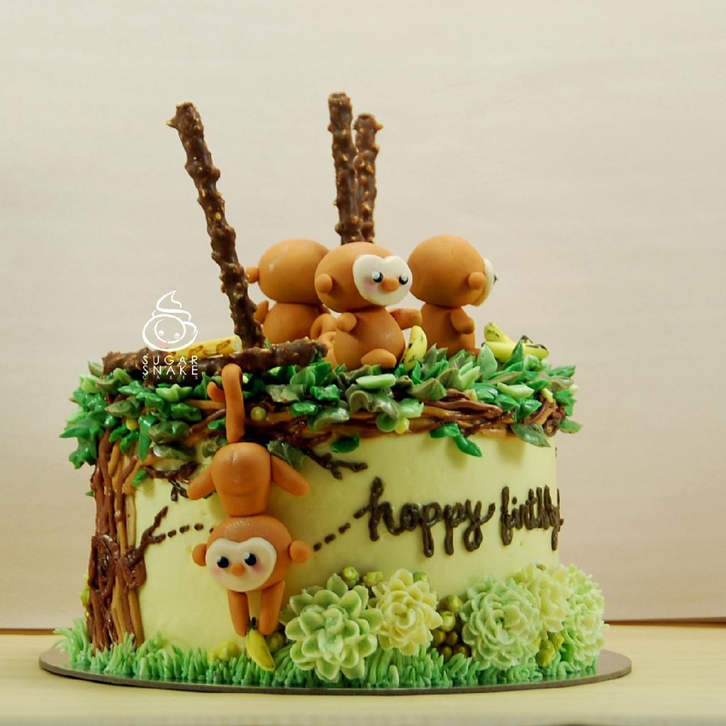 Smaller Party Monkey Cake Delivery in Delhi NCR - ₹4,499.00 Cake Express