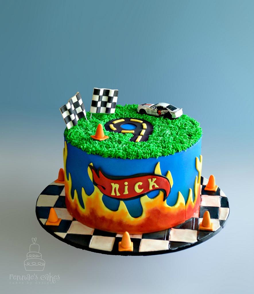 Two Tier Hot Wheels Cake – Gimme S'more