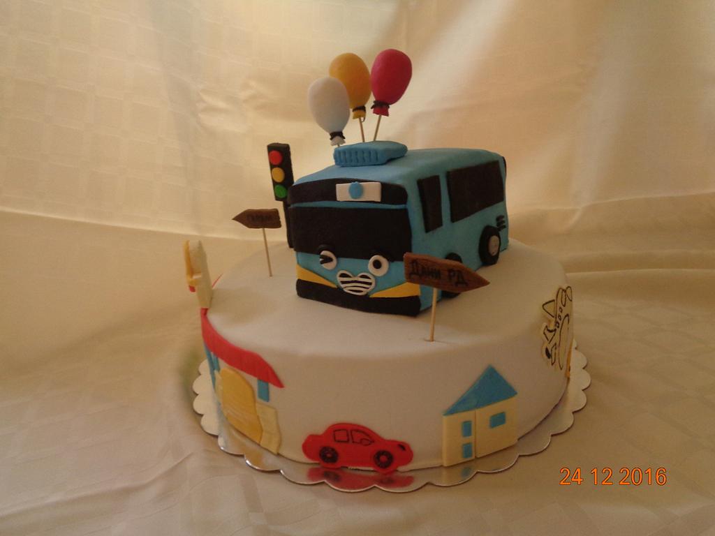 Cars & Tayo Bus Children theme 3d figurine customized cake #singaporecake  #carscake | The Sensational Cakes