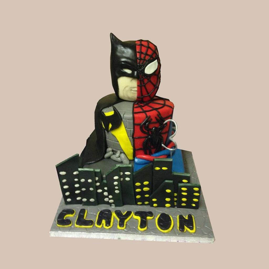 Batman V Spiderman Cake By Taylorbakes Cakesdecor