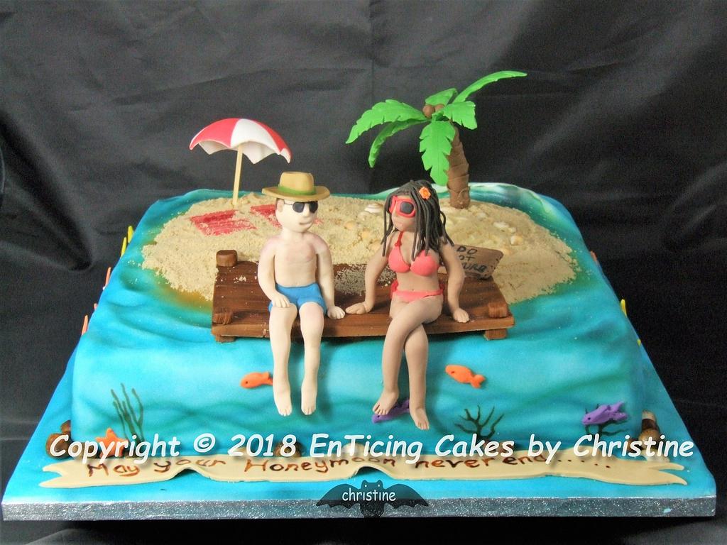 Scuba Diving honeymoon send off cake - Decorated Cake by - CakesDecor