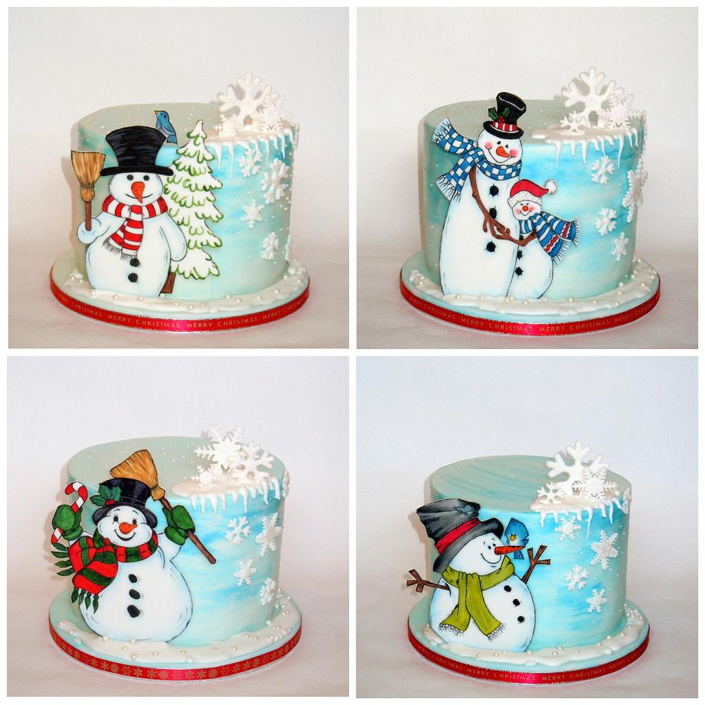 Snowmen Cake By Derika Cakesdecor