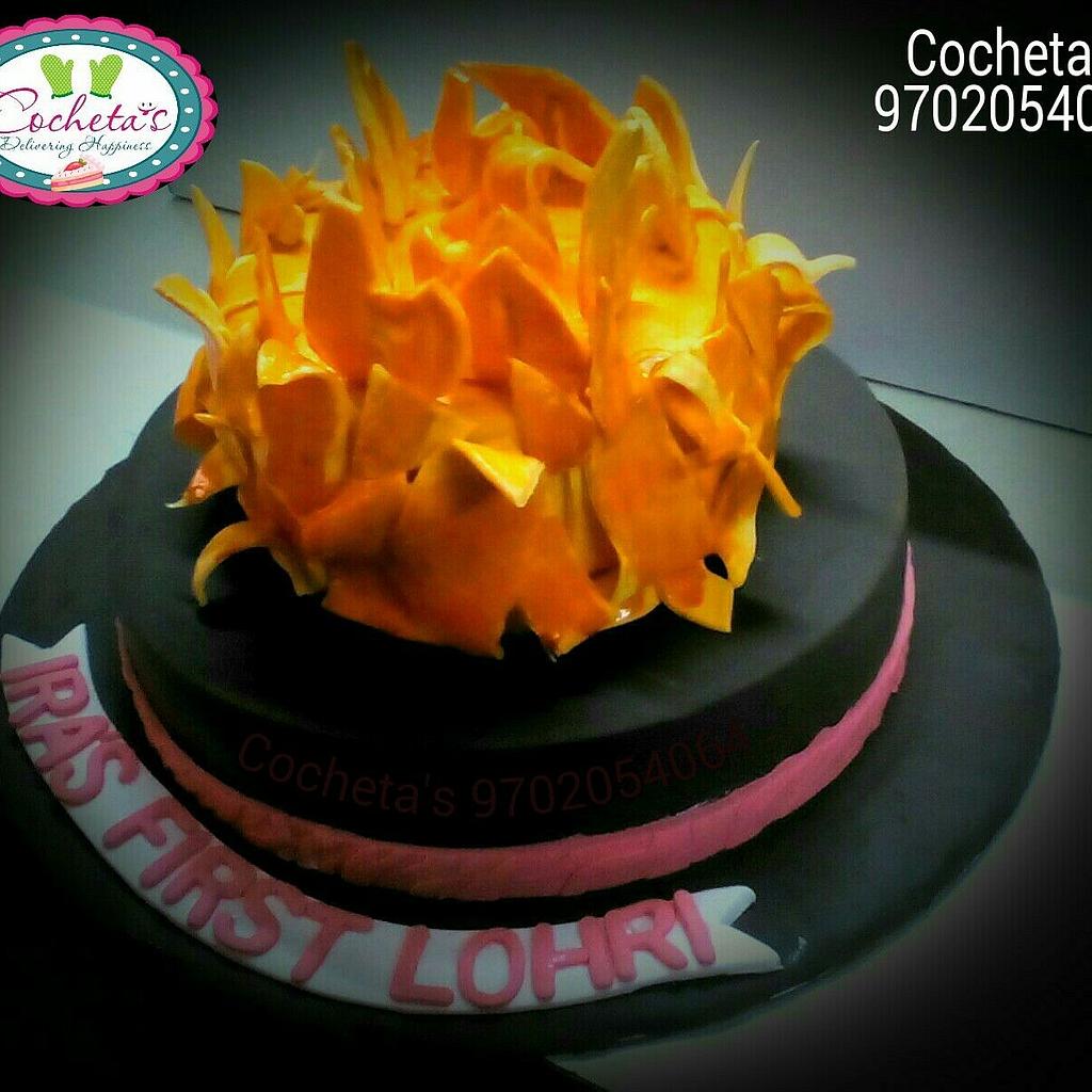Lohri Theme Cake ( Online Cake Delivery In Ludhiana ) - Kalpa Florist