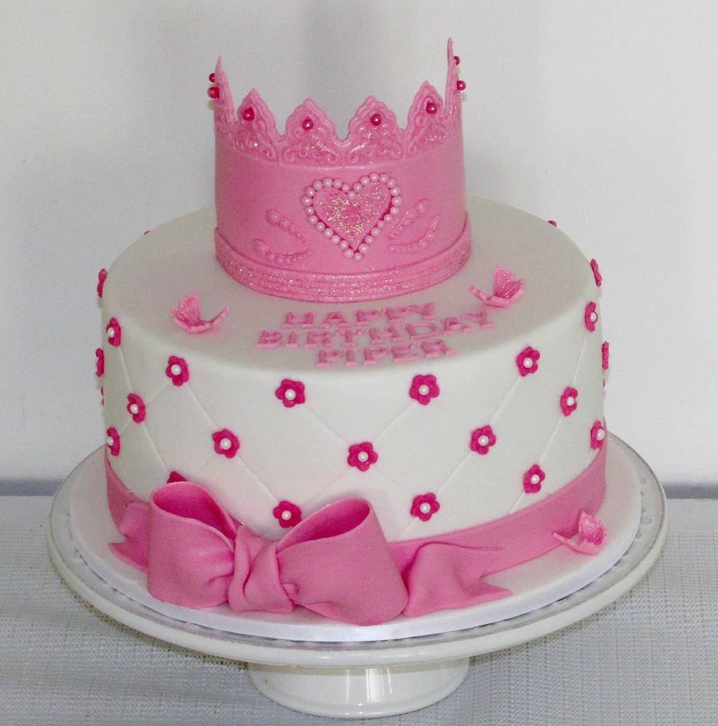 Princess Cake with Crown - Decorated Cake by Cakes and - CakesDecor