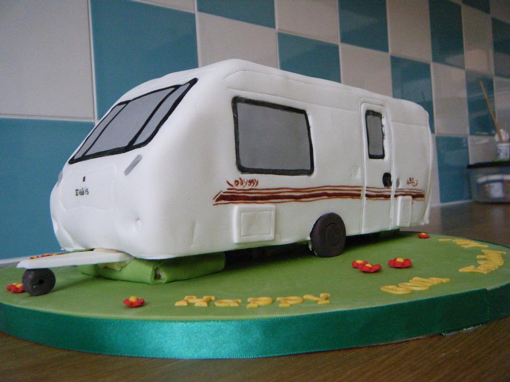 Caravan 60th Birthday Cake! - Cake by Laura Galloway - CakesDecor