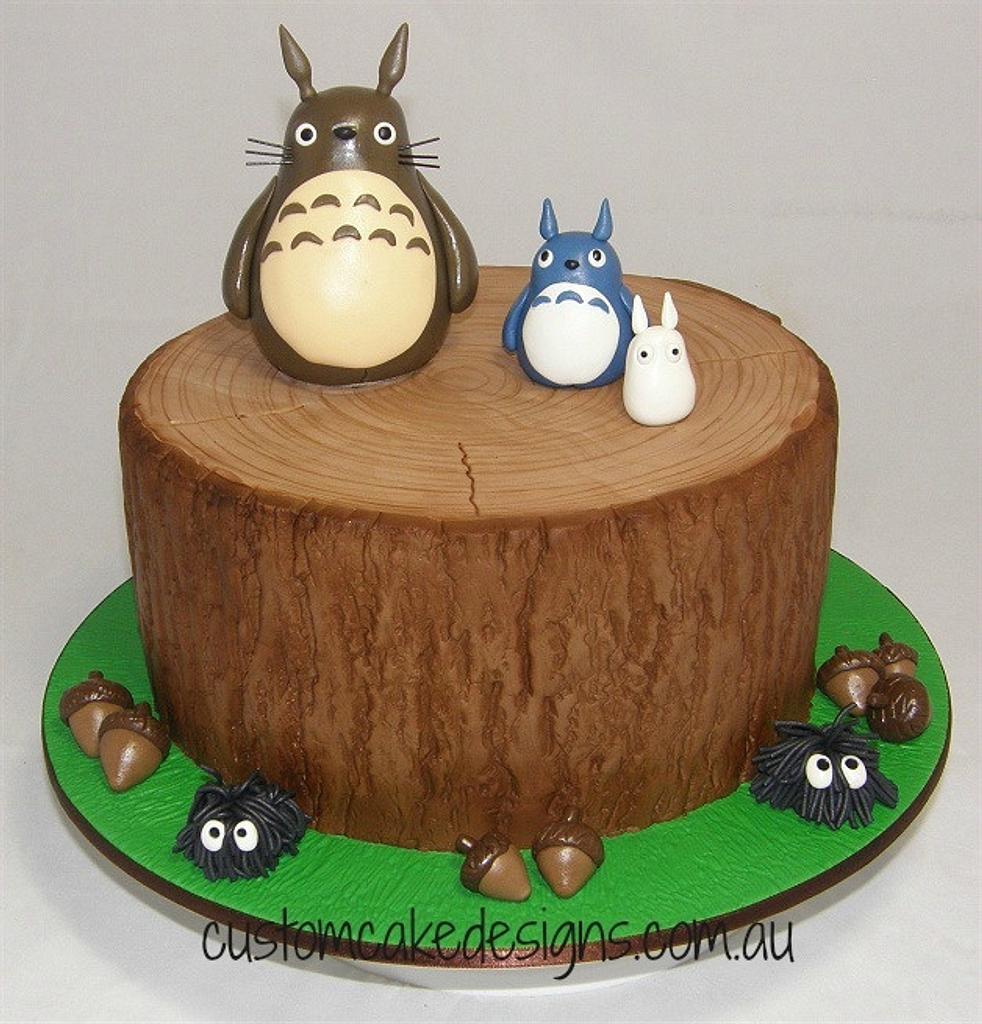 Totoro Anime Cake - Decorated Cake by Custom Cake Designs - CakesDecor