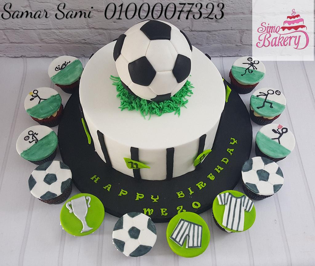 Soccer ball cake and cupcakes - Cake by Simo Bakery - CakesDecor