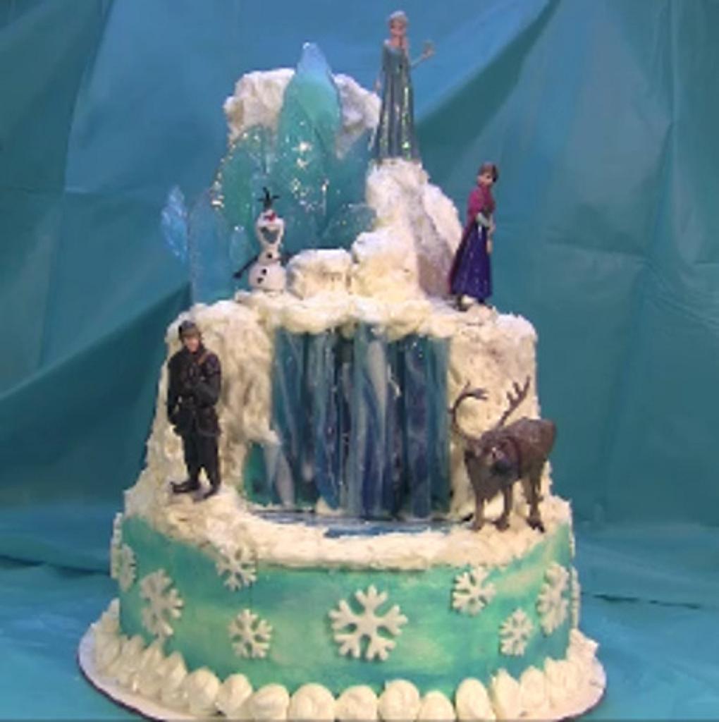 Frozen Cake Topper with Candy Ice Castle