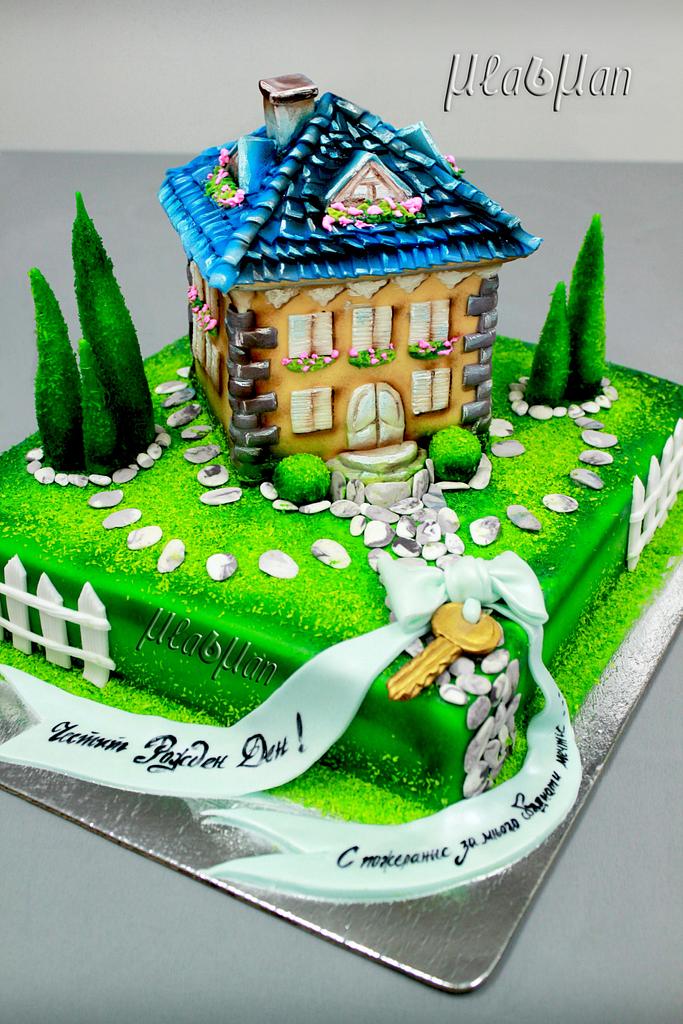 Anniversary House Sugar Cake Decorations